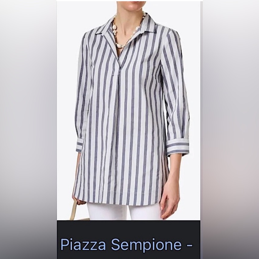 Piazza Sempione Striped Shirt Size 50 European Or Size 14